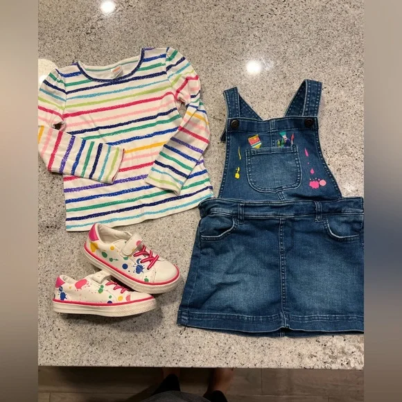 Gymboree 3 piece outfit and shoes 5T - Picture 2 of 11